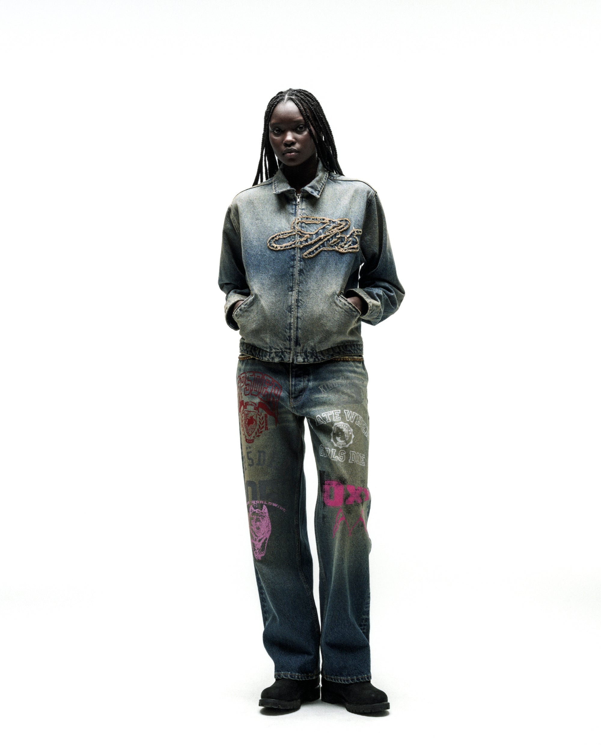 SCRIPT DENIM WORK JACKET - Image 7