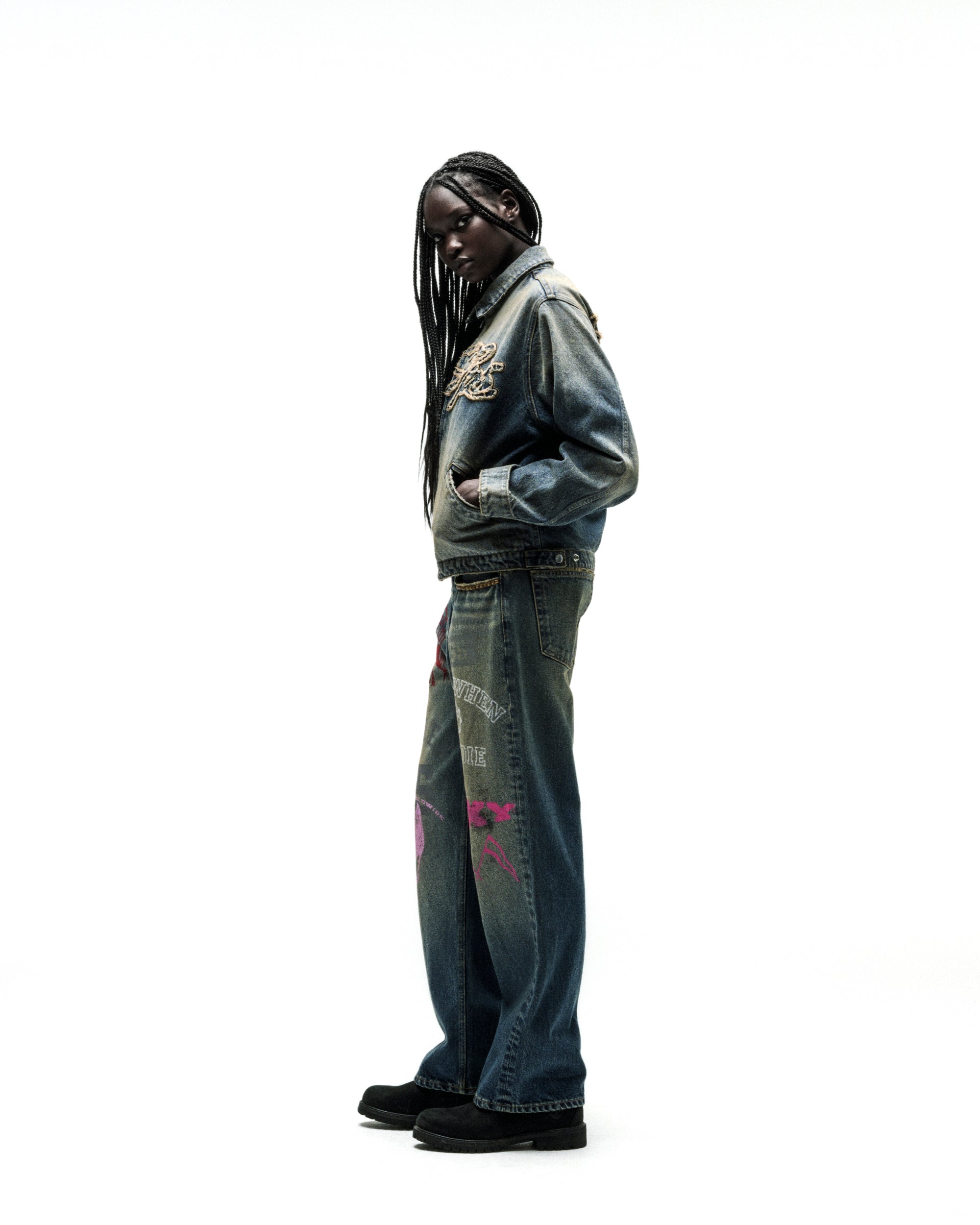 SCRIPT DENIM WORK JACKET - Image 9