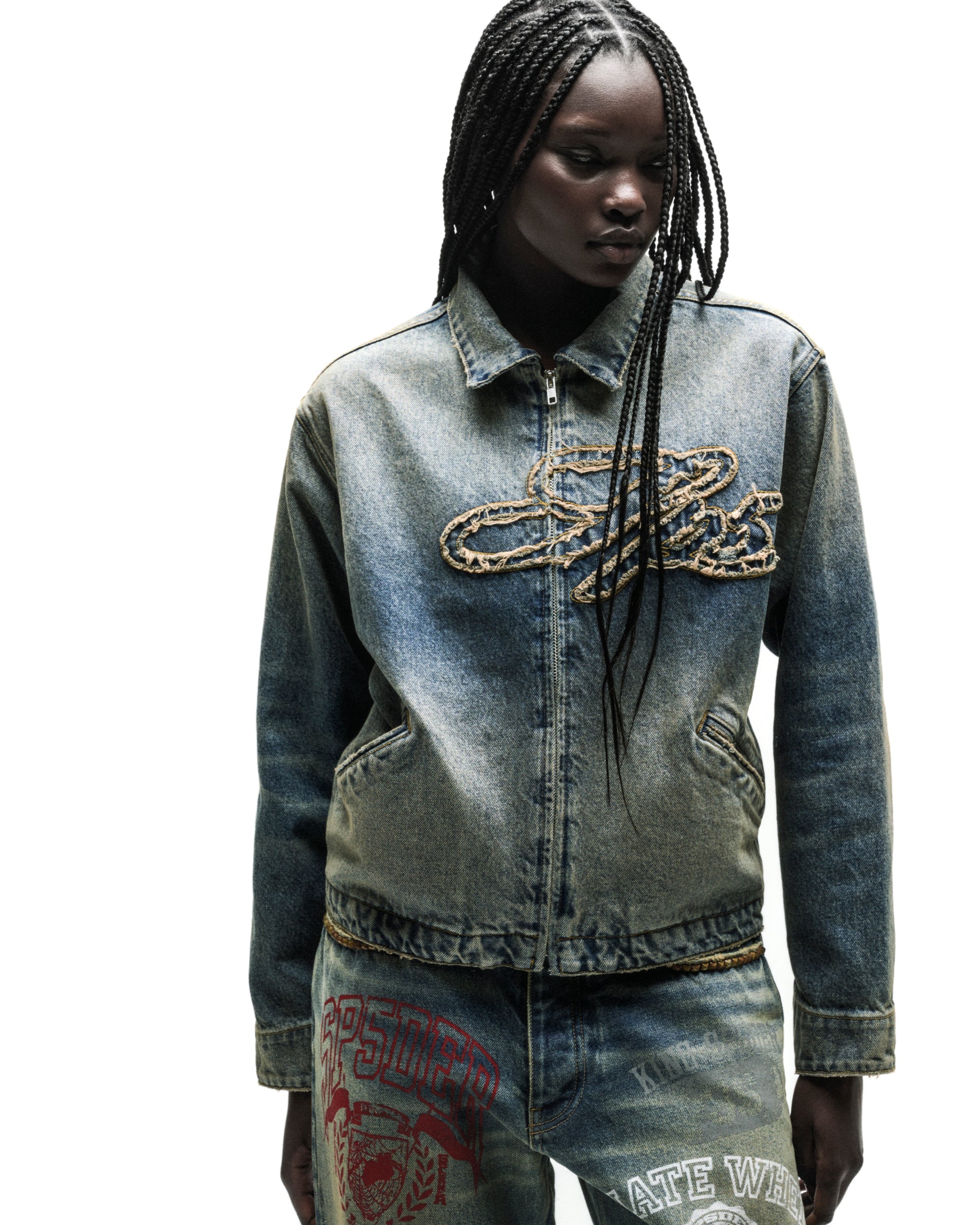 SCRIPT DENIM WORK JACKET - Image 15