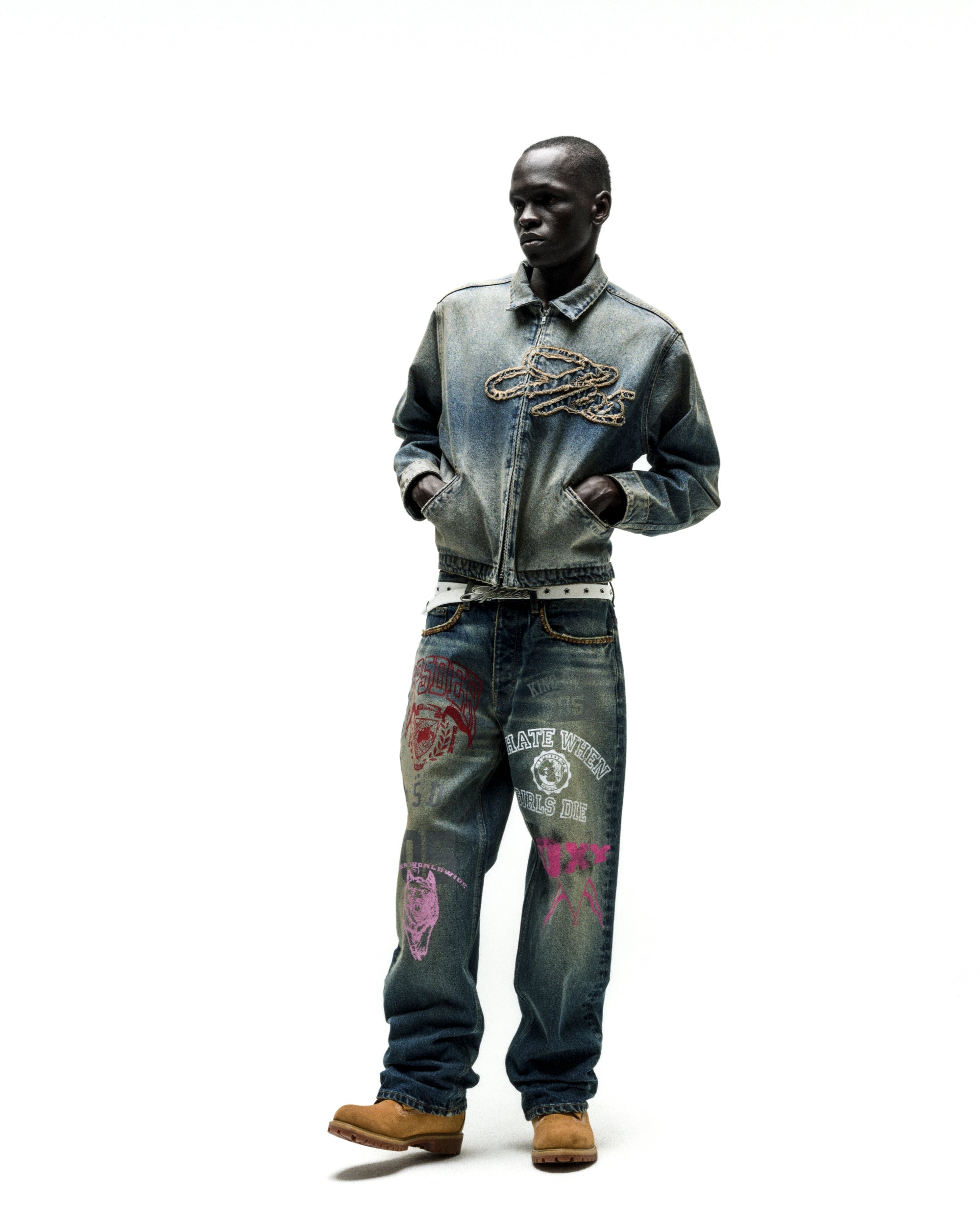 SCRIPT DENIM WORK JACKET - Image 6