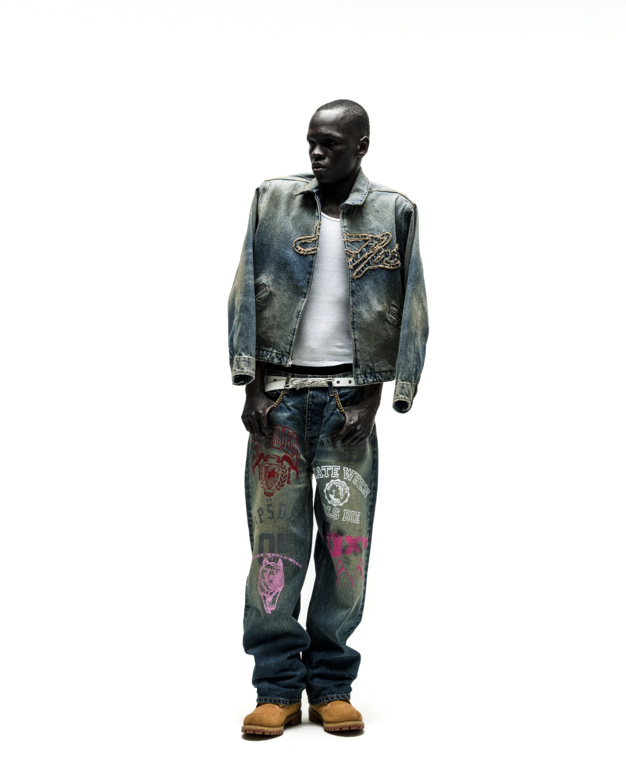 SCRIPT DENIM WORK JACKET - Image 10