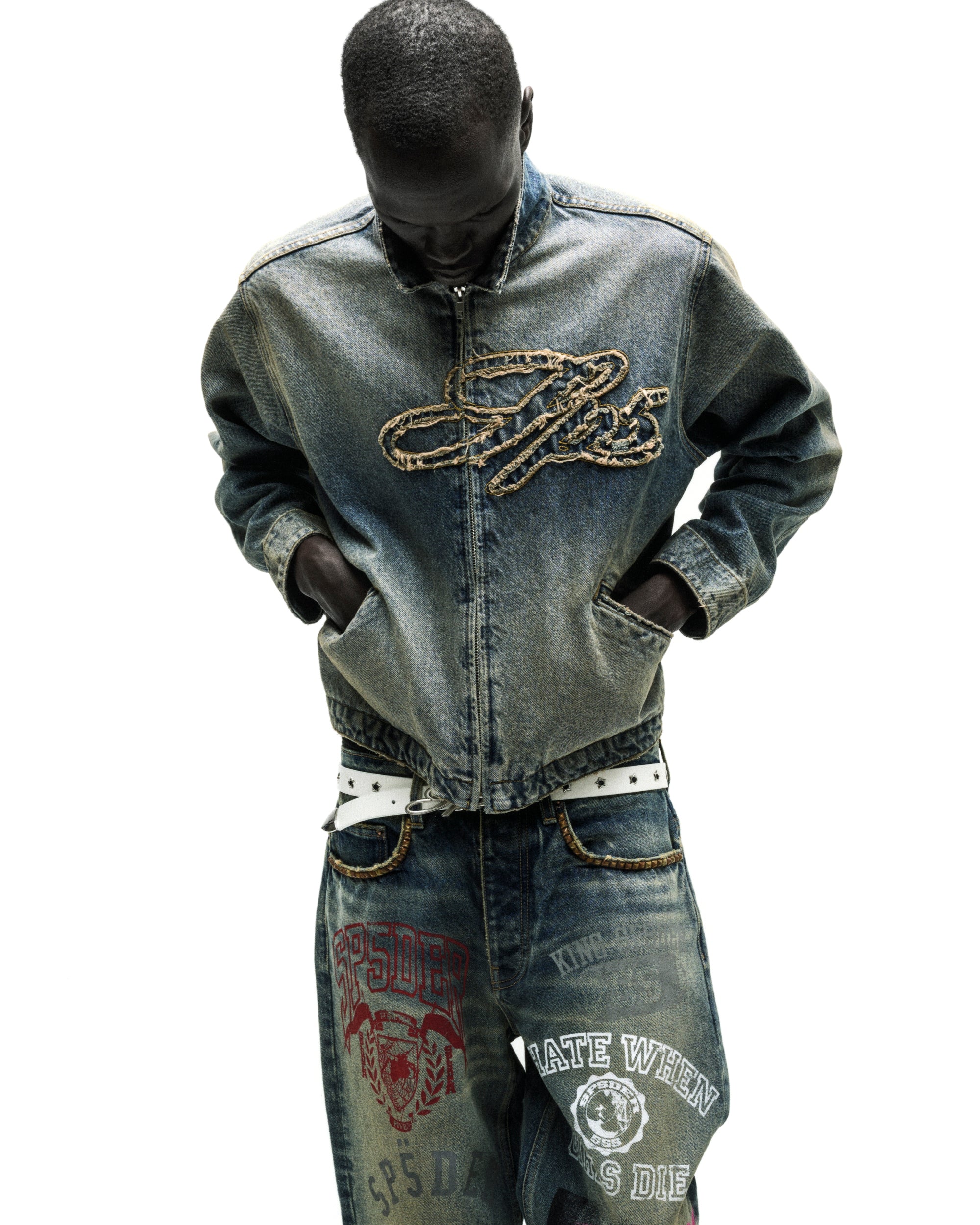 SCRIPT DENIM WORK JACKET - Image 16